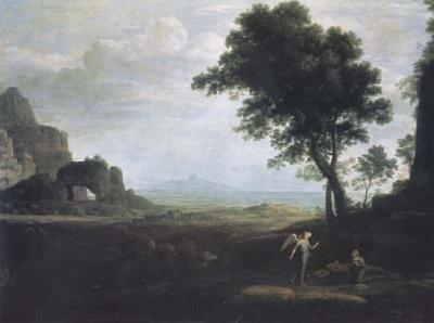 Claude Lorrain Landscape with Hagar and Ishmael in the Desert (mk17) oil painting picture
